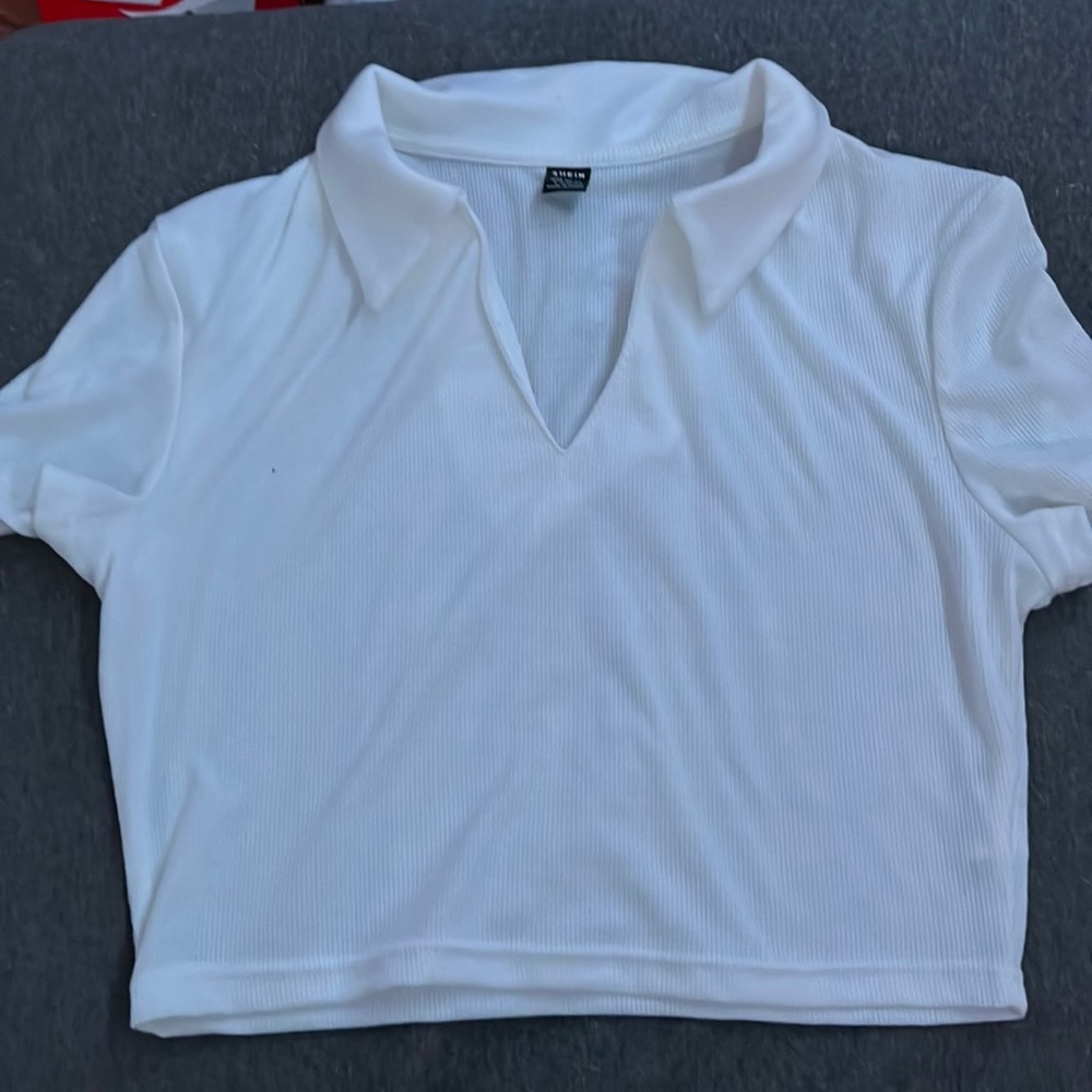 white crop top
